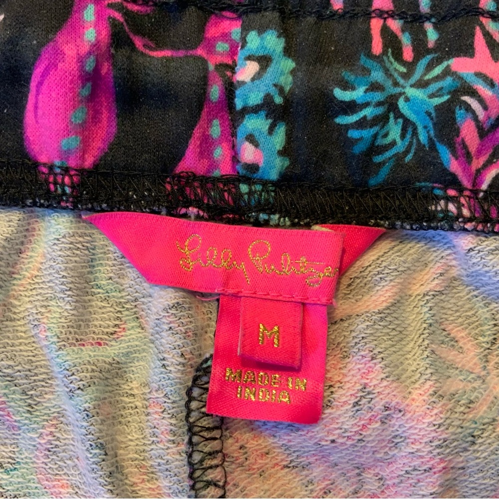 Lilly Pulitzer Pink and Blue Floral Cropped Pants - Picture 4 of 5